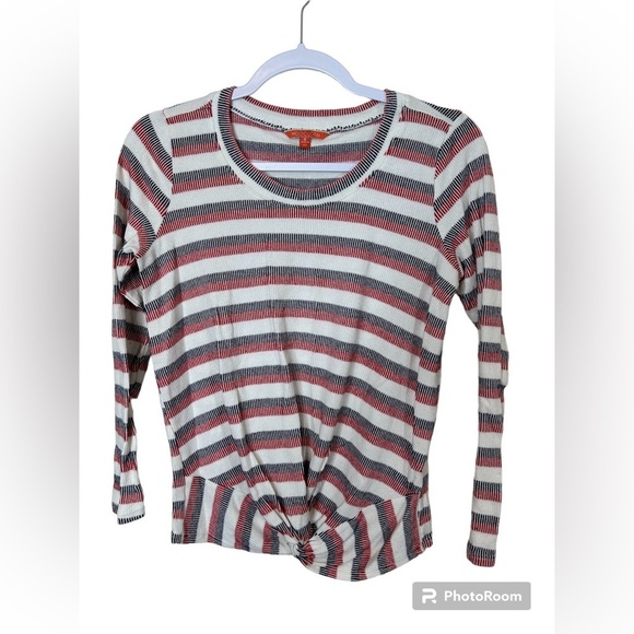 Modcloth Striped Twist Front Long Sleeve‎ Top Womens Size Small - Picture 1 of 4